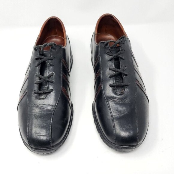 Allen Edmonds Men's Traveler Black Brown Lace‎ Up Shoe Size 8.5 E Style #76007 - Picture 1 of 11